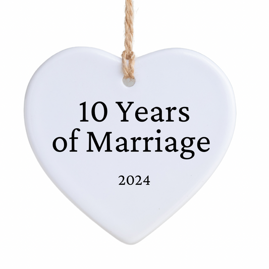 10 Years of Marriage Ornament