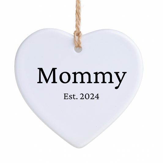 Mommy Est 2024 Ornament