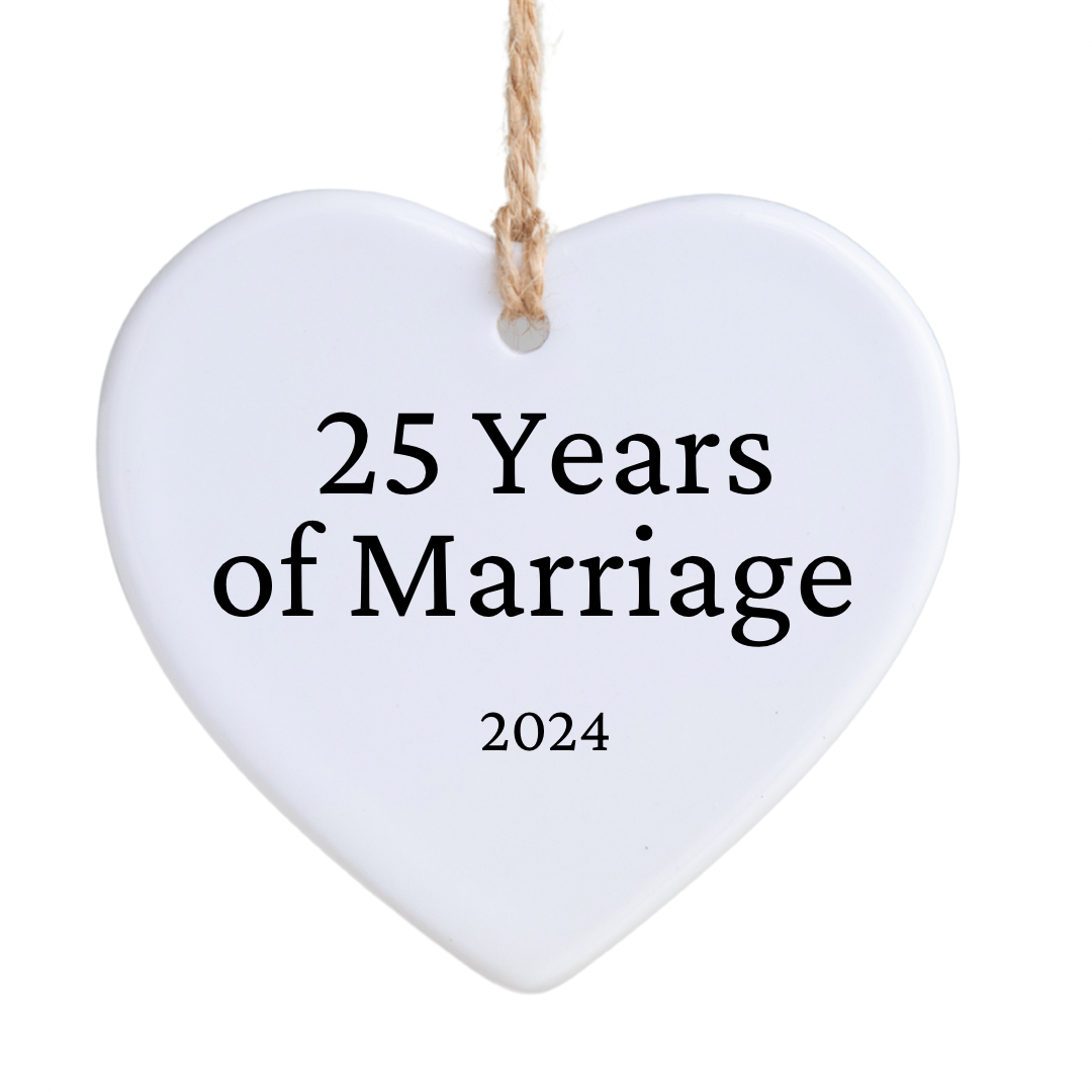 25 Years of Marriage Ornament