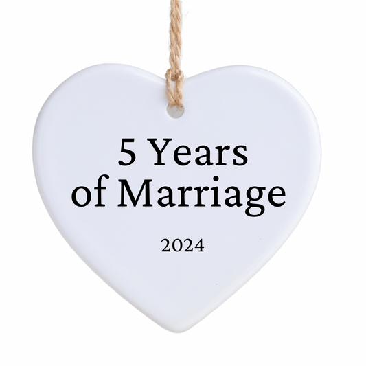 5 Years of Marriage Ornament