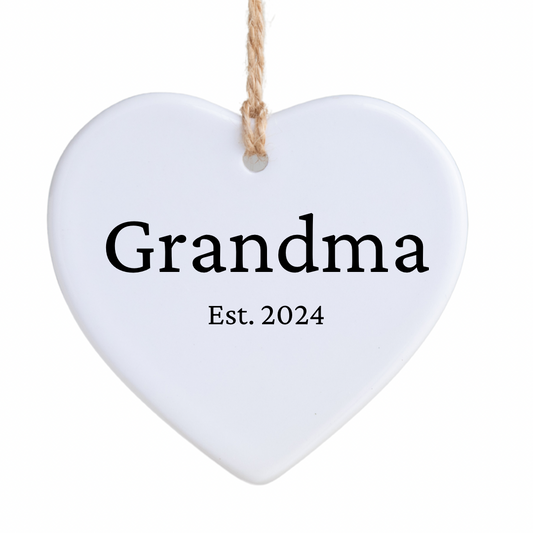 Grandma Est 2024 Ornament