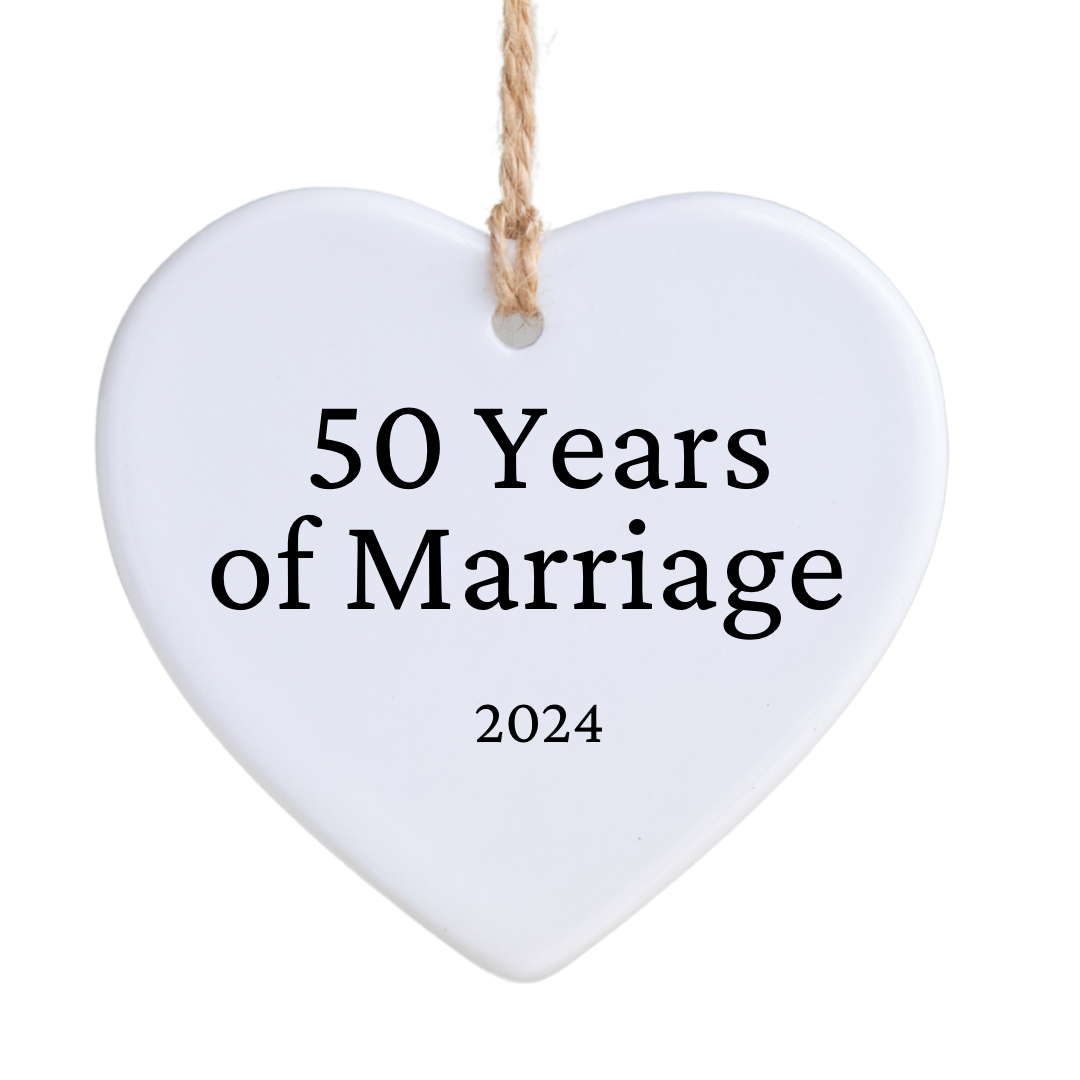 50 Years of Marriage Ornament