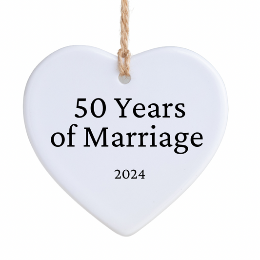 50 Years of Marriage Ornament