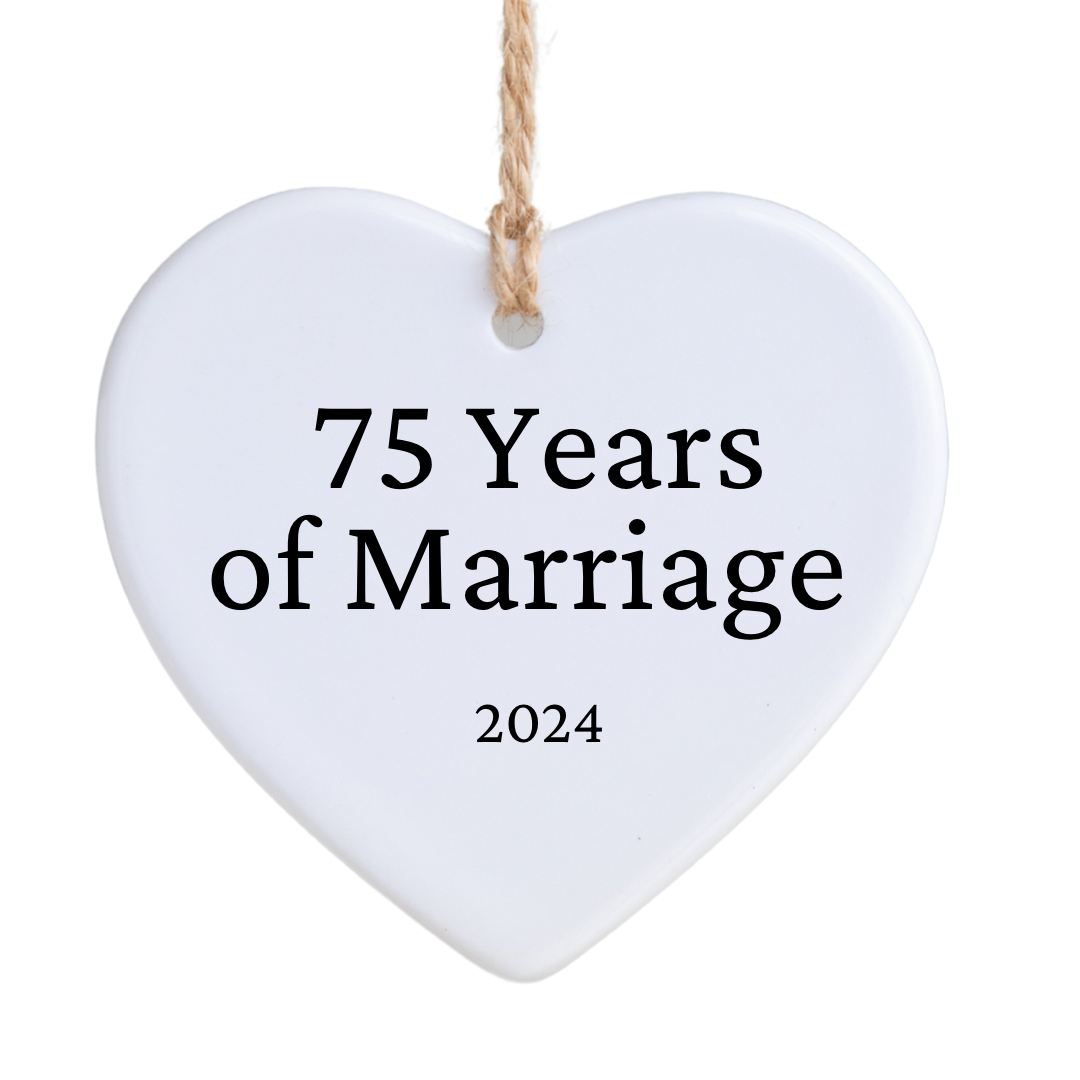 75 Years of Marriage Ornament